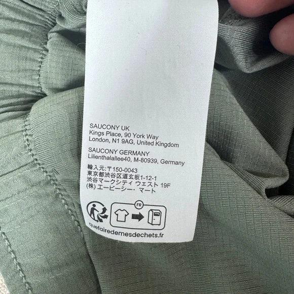 Saucony Running Shorts Mens XXL Sage Green Excellent 7 Inch Inseam Lined Pocket - Picture 9 of 13